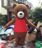 2018 Fábrica Teddy Bear of TED Adult Mascot Costume para Hallowmas Chrstmas party3059