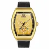 wengle Nuovo tevise spider Square Men Luminoso impermeabile Cintura Tourbillon Automatico casual abito regalo di lusso Orologi meccanici270R