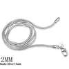 Unisex Sterling Silver Snake Chain 25 Stuk / partij 925 Silver Chain Lobster Clascas Kettingen Valentijnsdag Gift Prachtige Mode Jewerly