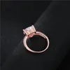 Vecalon Dropshipping 3 Цвета формы сердца Кольцо 5А CZ Розовое золото наполнено 925 серебряные обручальные кольца для женщин