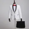 2018 Noir Hommes Costumes À Double Boutonnage D'affaires Slim Fit Costumes De Mariage Formel Sur Mesure Marié Marié Meilleurs Hommes De Bal Blazer Veste + Pantalon