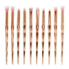 MAANGE 10Pcs Makeup Brushes Set Mermaid Rhinestone Professional Make Up Brush Tool Powder Foundation Eye Lip Concealer Brush Kit