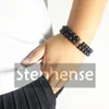 CZ0020 nieuwe ontwerp hoogwaardige zirkoon kraal bedelarmband hoge kwaliteit natuurlijke matte zwarte onyx armband beste verjaardagscadeau voor hem