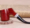 Новый креативный съемный фильтр из красного дерева с плоским дном, красный сандаловый трубочный набор для курения