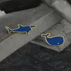 QIHE bijoux broche requin et baleine broches animaux mignon petites épinglettes hommes femmes broches sac à dos chapeaux accessoires