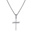 Croix pendentifs collier chaînes en or pour femmes hommes Hip Hop hommes bijoux diamant Zircon pendentif déclaration collier accessoires