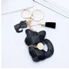 IPARAM New PU Cat Key Chain Accessories Tassel Keychain Car Keychain Jewelry Bag260K