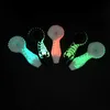 4 Inch Glow In The Dark Heady Glass Smoking Pipes Spoon Scorpion Luminous Hand Pipe Oil Burner Tobacco Pipes Smoking Accessories GID10