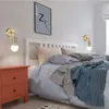 Minimalistische Schlafzimmer-Wandlampen, europäische Badezimmer-Spiegelleuchte, Einzelkopf-Vintage-Messing-Wandleuchte für Flur, Balkon, Nachttischleuchte