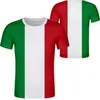 Italien t shirt diy skräddarsydd namn nummer t shirt nation flagga it italienska country italia college tryck logotextkläder270b