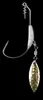 Met lood zinklood vishaak gouden zilveren lepels pakken accessoires brede buik zacht worm lokt enkele haak1601228