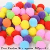 (100-500) Pz/lotto 10mm 15mm 20mm 25mm 30mm Fluffy Peluche Misto Morbido Pompon Palla Mestiere Pom Pom Per FAI DA TE Giocattolo Per Bambini Accessori