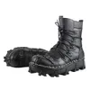 Botas Martin masculinas tamanho grande cano alto com cadarço couro genuíno botas caveira masculina 15#20/20D50