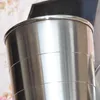 Portable Składany Cup 240ml Ze Stali Nierdzewnej Na Zewnątrz Kemping Camping Składane Kubki Metalowe Teleskopowe Brelok Kubki LX3307