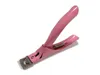 Nagelklippare falska nagelskärare rostfritt stål akryl gelkonst verktyg tips manikyr trimning rosa