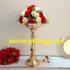 Dekoration Ny stil Fruktfack Guldplatta Blomma Skål Stativ Bröllop Centerpieces / Bröllop Chorme Plate Centerpiece / Flower Holder Best0283