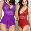 Sexy pyjamas lingerie vêtements de nuit ouverts costume entre entrejambe Pyjamas Teddy pour femmes en dentelle babydoll pop # r56