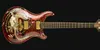 Dragon 2000 # 30 Flamme rouge Maple Haut Guitare électrique Pas d'incrustation de Fretbotard, double verrouillage Tremolo, reliure de corps en bois