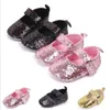 Mode bébé filles bébé chaussures mignon nouveau-né premier marcheur chaussures brillant infantile princesse semelle souple bas anti-dérapant chaussures