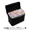 nieuwe mode touchfive 60 kleuren art marker pennen luxe pen vette art supplies voor animatie manga brush pen liners dual head273x