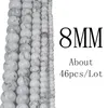 4 6 8 10mm 천연 스톤 비즈 검은 용암 타이거 아이 대량 팔찌 목걸이의 보석을 만들기 DIY에 대한 느슨한 돌 구슬