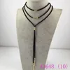 3pcs Black String Wrap Choker Necklace Women Suede Leather Rope Tie Choker Long Necklace Sexy Velvet Ribbon Chokers necklace A0648