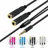 3.5mm aux Jack Alloy Metal Audio splitter female cables for mobile phone mp3 pc laptop smartphone