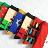 1 paire coton peigné coloré Styles de noël peinture hommes chaussettes cool tenue décontractée drôle barbe robe de soirée équipage chaussettes heureuses