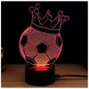 Laser Acrylic Led Night Light 3D ABS Base Färgglada Lampa Visual Football RGB 3D Touch BasePortable Lanterns med ABS