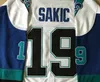 ケベックノルディックヴォルフジャージー＃19 Joe Sakic Hockey Jersey Embroidery Stitched任意の数字と名前Jerseysをカスタマイズしました。