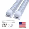 V Shaped Integrated LED Tubes 4ft 5ft 6ft 8ft 8 Feet 72 Inch Bubs LED 24 T8 LED Tube Lights for shop garage