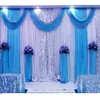 3M 5M Tło z cekinami Swags Wedding Bloth z cekinami Swags Party Curtain Wedding Party Celebration Tło 196V