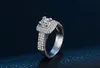Yhamni Luxury Engagement Double Anneaux Original REAL 925 SLIVE SLIST WHITE CZ Zircon Ring Set Wedding Fine Jewelry R14990447517450133