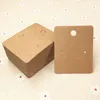 200pcs/lot 5*4cm Kraft Paper Earring Cards Blank Jewelry Packing Cards Brown Earring Display Cards Jewelry Price Tags