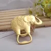500 pçs / lote Lucky Golden Elephant Bottle Opener Favores Do Casamento Do Ouro Do Partido Do Presente Do Presente Para O Convidado lin2645