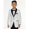 Ternos de meninos azuis marinhos para casamentos festa de baile menino ternos formal vestido para um menino crianças smoking crianças crianças blazer (jaqueta + calça + colete)