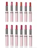 rojo parpadear lápiz labial 12p = 1 docena de niños niña maquillaje dayliy maquillaje Nude labio labio rosado tubo bienvenida pedido del OEM