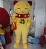 2018 Fabriksförsäljning Varm Vuxen Maneki Neko Mascot Fortune Cat Costume Lucky Cat Plush Suit till salu