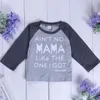 Enfant bébé garçons à manches longues T-shirt Lettre Imprimer Gris Noir Tee En Gros Tops Pour Nouveau-né Bébé Garçon Enfants Vêtements À La Mode Articles 6M-5T