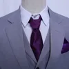 Hot Sale Light Grey Groom Tuxedos High Quality Man Blazer Two Button Side Vent Men Business Dinner Prom Party Suit(Jacket+Pants+Tie+Vest)170