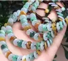 Bracelet en jade naturel du Myanmar, chaîne de pied, espèce de glace, bouton de sécurité, trois couleurs, jade tissé à la main pour femme