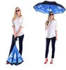 Parapluie Inversé Pliant 52 Styles Double Couche Inversé Longues Poignées Coupe-Vent Pluie Voiture Parapluies C Poignée ParapluiesT2I384