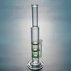 Klassische Glasbong mit geradem Rohr, Dreifach-Perkolator-Wasserpfeifen, zwei Funktionen, DAB-Ölplattformen, Wasserbongs, DHL-frei, 10XX