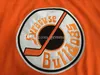 Uomo Slap Shot Movie Hockey Jersey 2 Ogie Ogilthorpe Syracuse Bulldoges 9 Tim Dr Hook McCracken Orange White Alternate Stitched Good