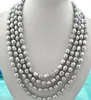 Extra Long 7-8mm Baroque Gray Freshwater Pearl Necklace 100''