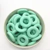 Silicone Donut Pendant 43mm Round Circle Silicone Teether Circle Ring Teething Beads for Making Silicone Necklace Pendant Jewelry Food Grade