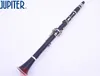 New JUPITER JCL-637N B- 플랫 튜닝 고품질 목 관악기 17 Key Clarinet Black Tube with Case Accessories 무료 배송