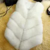 여자 모피 2022 여성 겨울 가을 가짜 조끼 v- 넥 두꺼운 바디 따뜻한 여성 소매 재킷 1