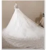 2018 échantillon réel magnifique Illusion diamant Royal robe de mariée à col haut avec dos transparent robe de mariée cathédrale