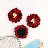 DIA 4CM artificial flowers fabric flowers for DIY wedding party gift boxes, decorative flower for a hat or gift, headpiece, brooch